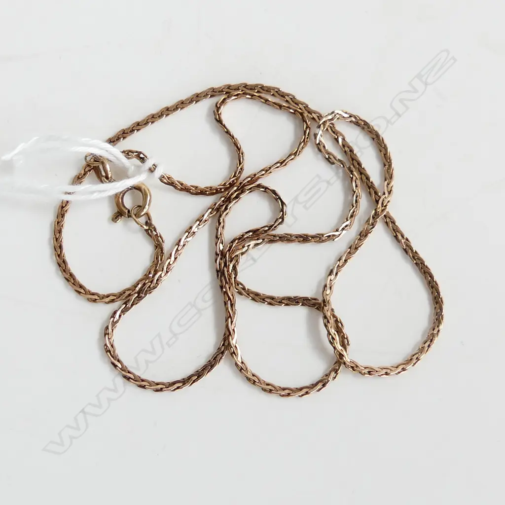 9CT ROSE GOLD CHAIN L.480mm 3.58gms Image 1++