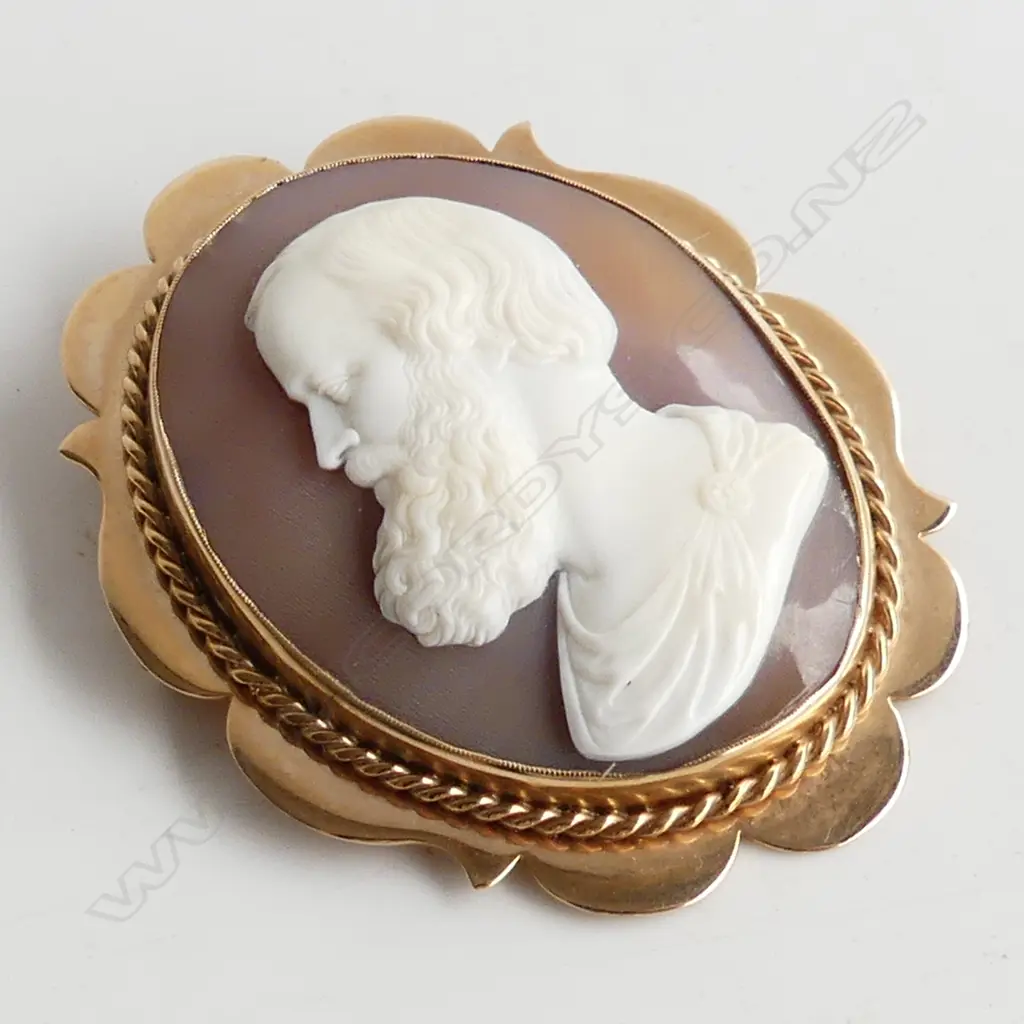 LG 10CT (STAMPED AS 9) CAMEO 60x50mm 25.1 GRAMS w. 2016 VALUATION Image 1++