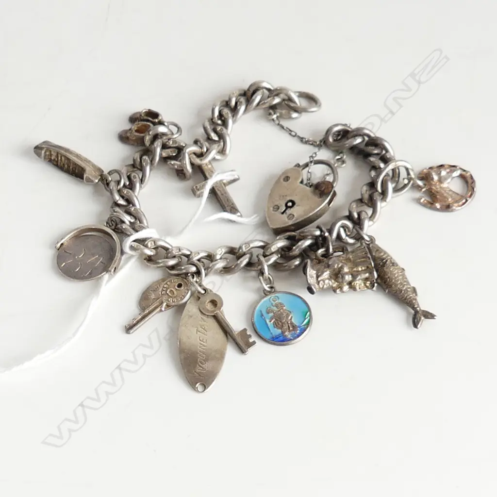 SILVER CHARM BRACELET, 26gm Image 1++