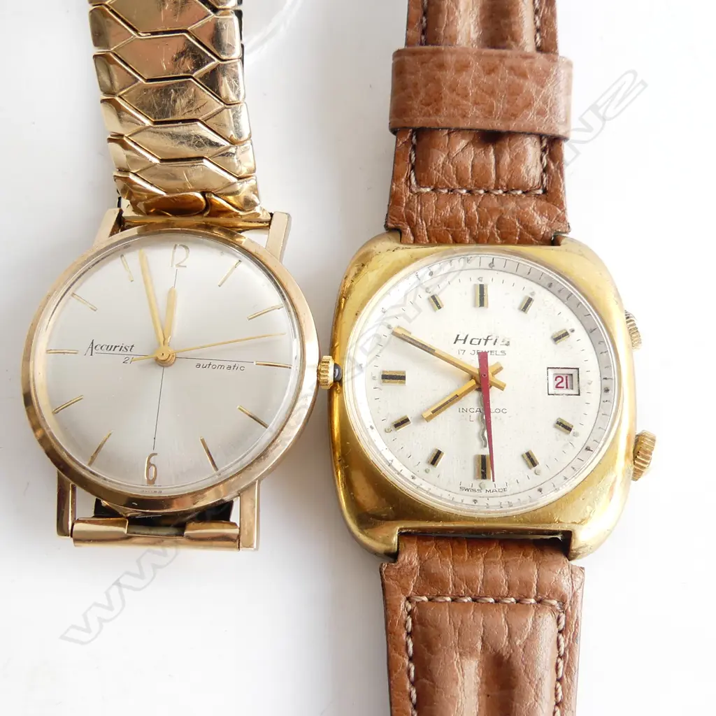 2 GENTS WRIST WATCHES  ACCURIST AUTOMATIC & HAFLA Image 1++