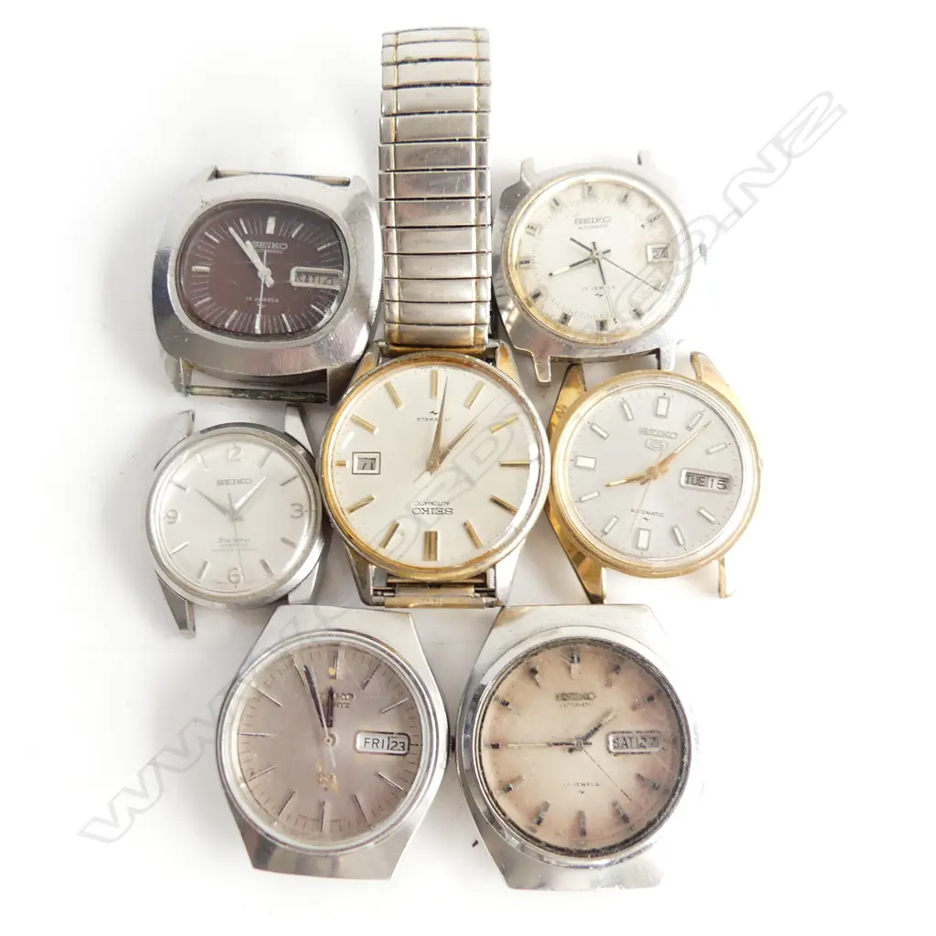 BAG LOT 7 SEIKO MENS WRIST WATCHES  Image 1++