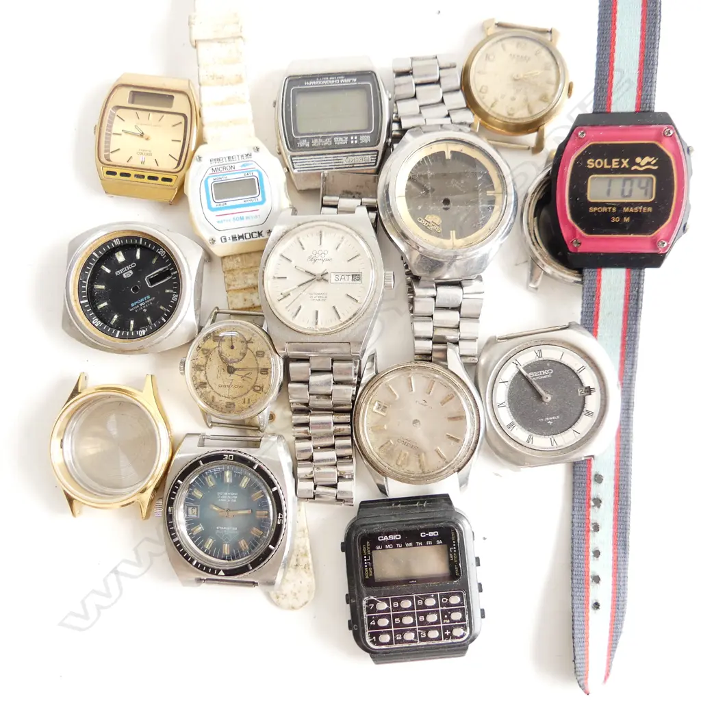 BAG LOT MENS WRISTWATCHES & PARTS Image 1++
