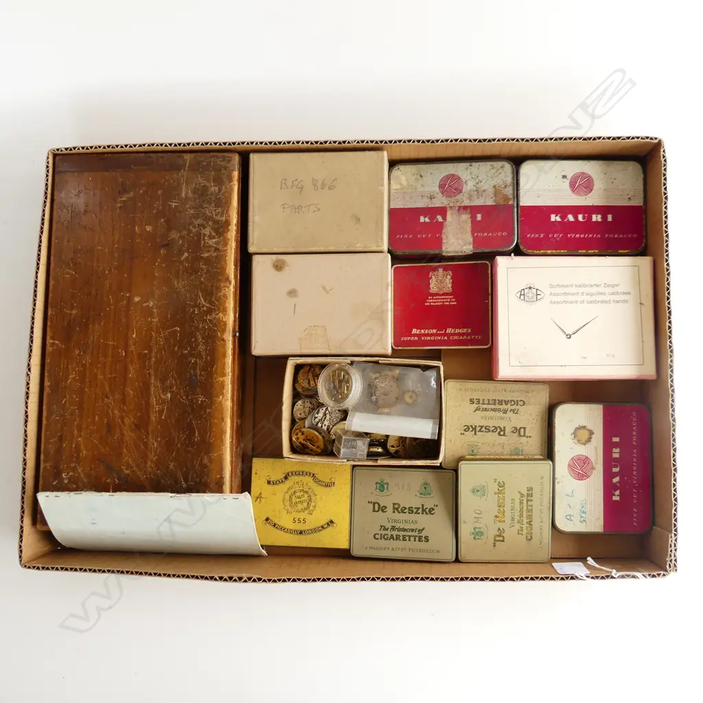 TRAY OF WATCH MAKERS PARTS & EXTRAS Image 1++