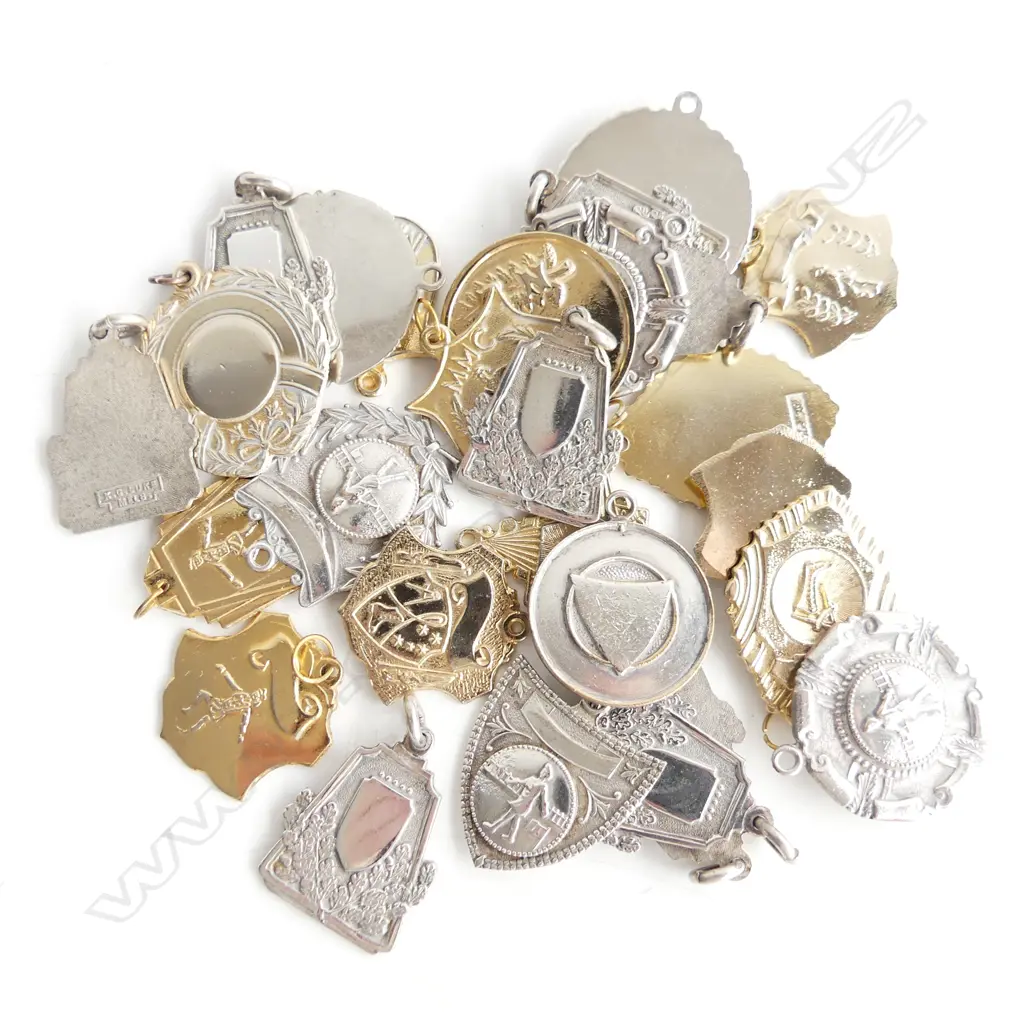 LG BAG SILVER & GOLD PLATED BLANK MEDALETTES Image 1++