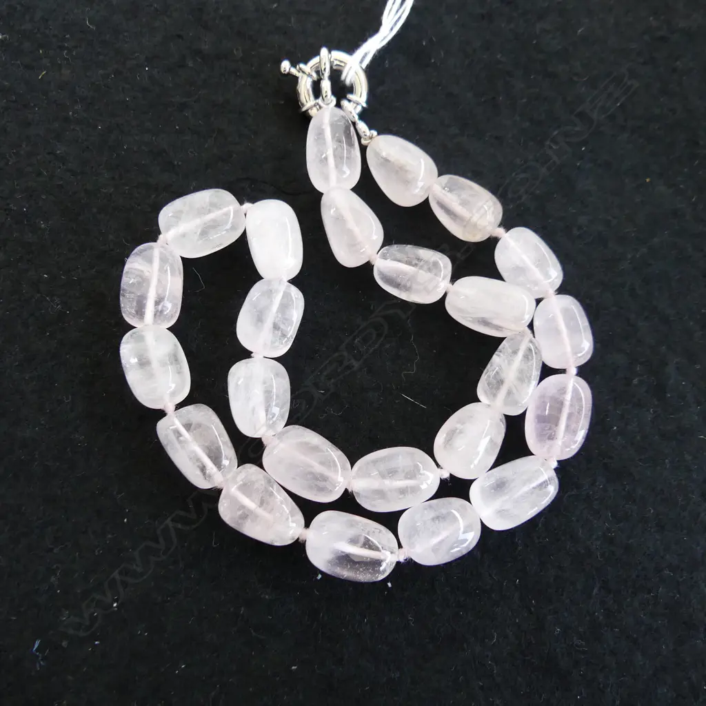 ROSE QUARTZ BEAD NECKLACE Image 1++