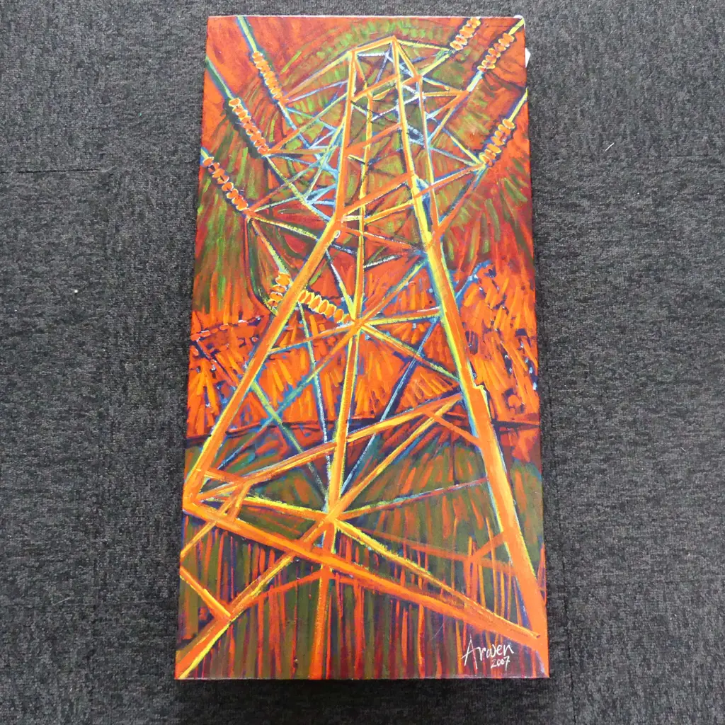 ARWEN DILGER 'POWER TREE' OIL ON CANVAS, 2007 760x380mm Image 1++