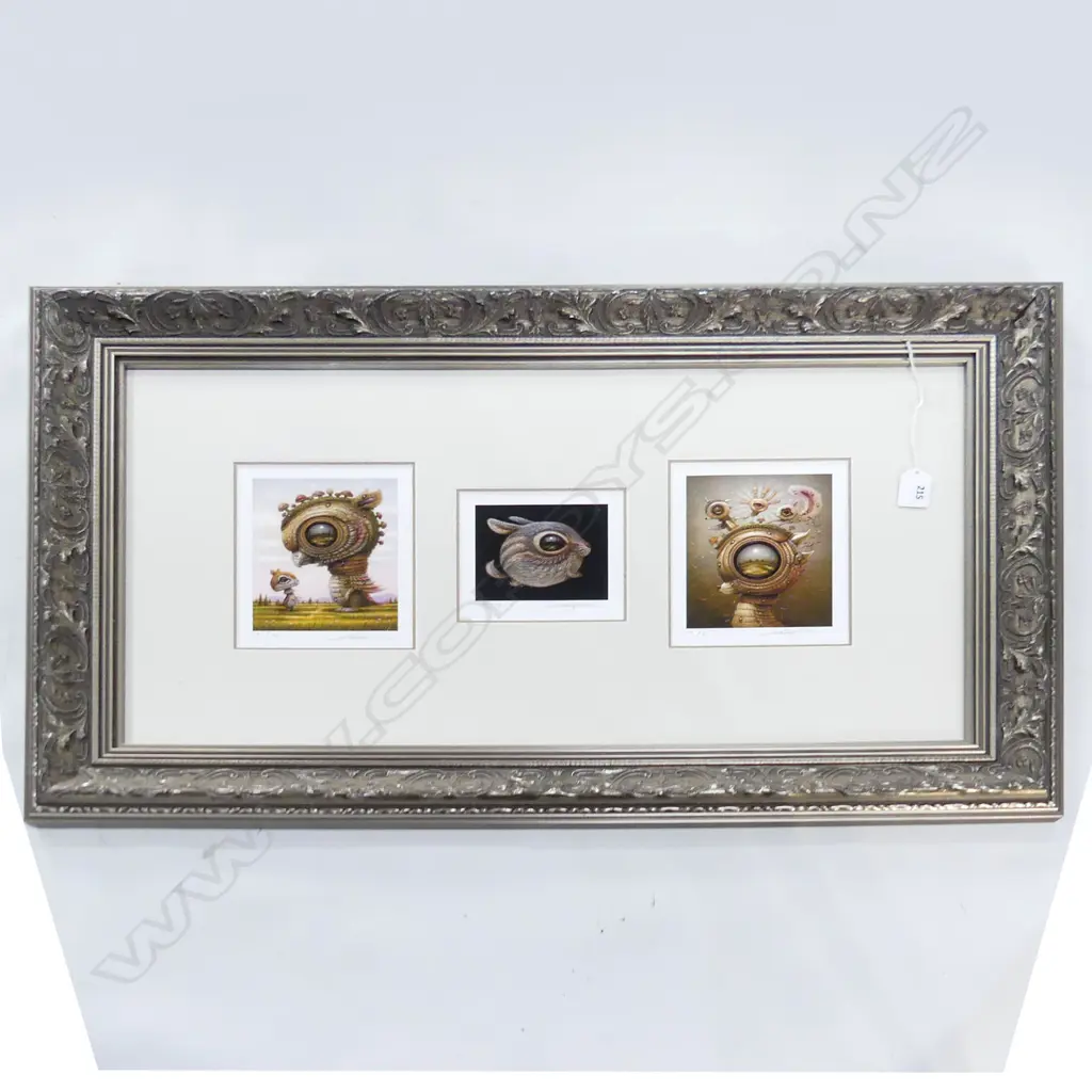 NAOTO HATTORI (JAPAN b.1975) 3 PRINTS FRAMED TOGETHER (ED. OF 30) 510x800mm overall size... Image 1++