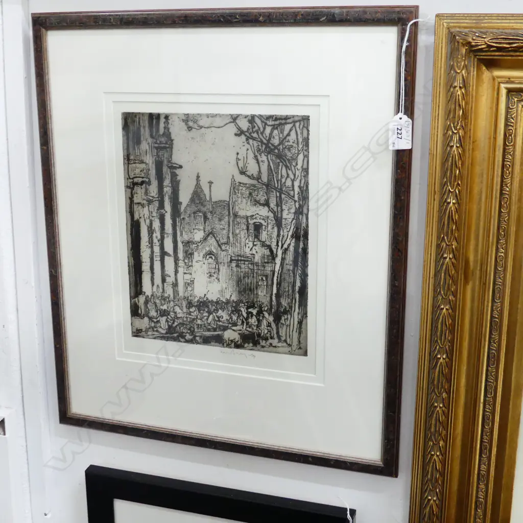 FRANK BRANWYN (1867 – 1956) NOTRE DAME ETCHING, 310x245mm Image 1++