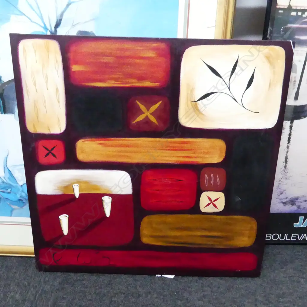 RAE WEST 'WALKING THROUGH LIFE' ACYRLIC ON CANVAS 800x800mm Image 1++