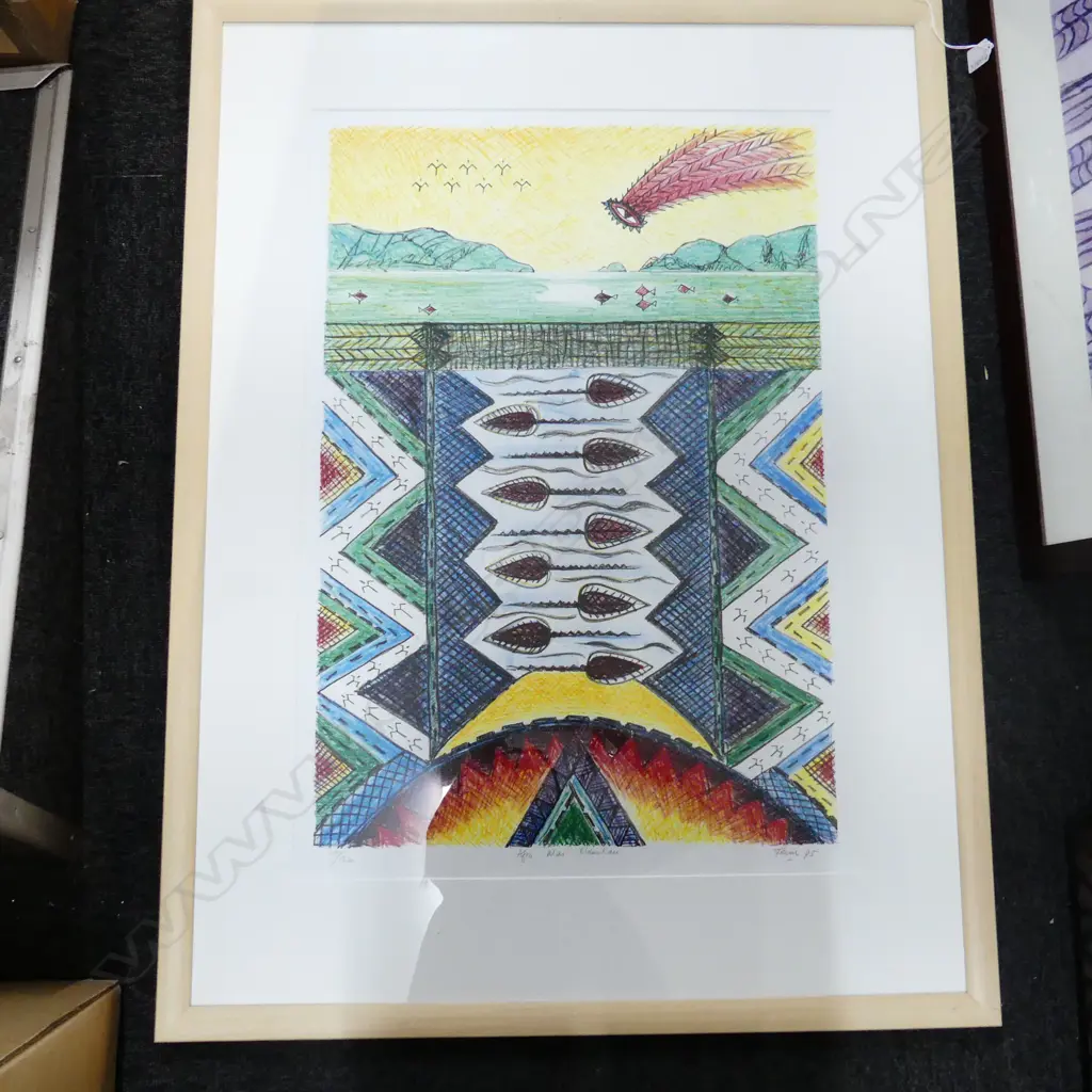 FATU FEU'U 'AFIO MAI MANUKAU' 1995 SCREEN PRINT 115/126 730x510mm Image 1++