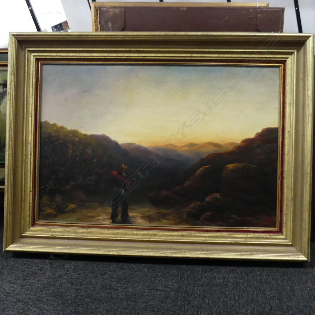 OIL ON CANVAS 'the sundowner' J.VEITCH  540 X 740mm  Image 1++