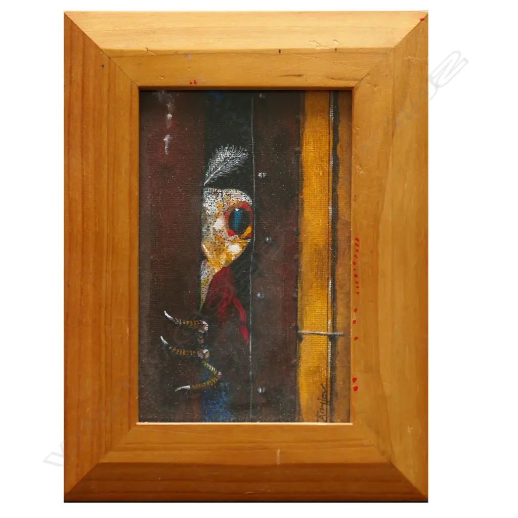 ALAN TAYLOR 'ALIEHEN', OIL ON BOARD, SIGNED & ENTITLED VERSO, 135 x 85mm Image 1++
