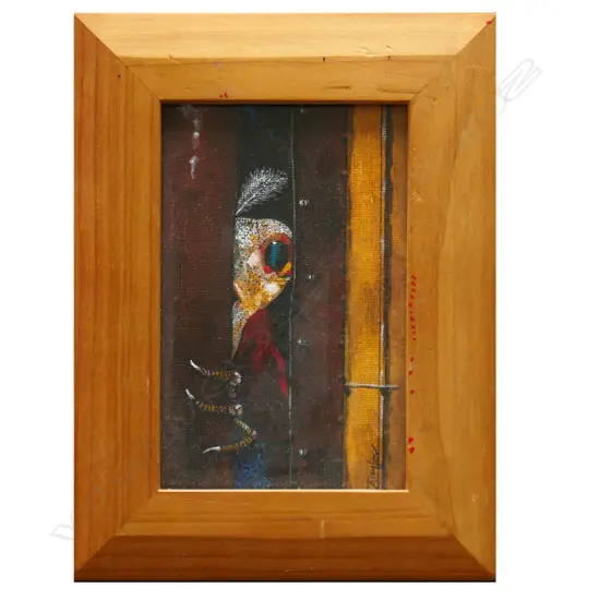 ALAN TAYLOR 'ALIEHEN', OIL ON BOARD, SIGNED & ENTITLED VERSO, 135 x 85mm