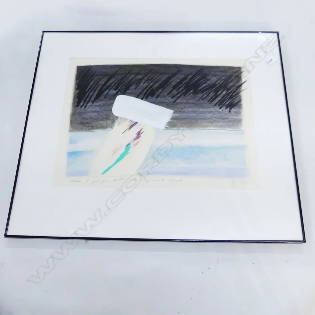 JANE ZUSTERS? 'WHEN I GOT YOUR LETTER THE SKEY WENT BLACK' MIXED MEDIA ON PAPER SIGNED Z ?79 430x580mm Image 1++