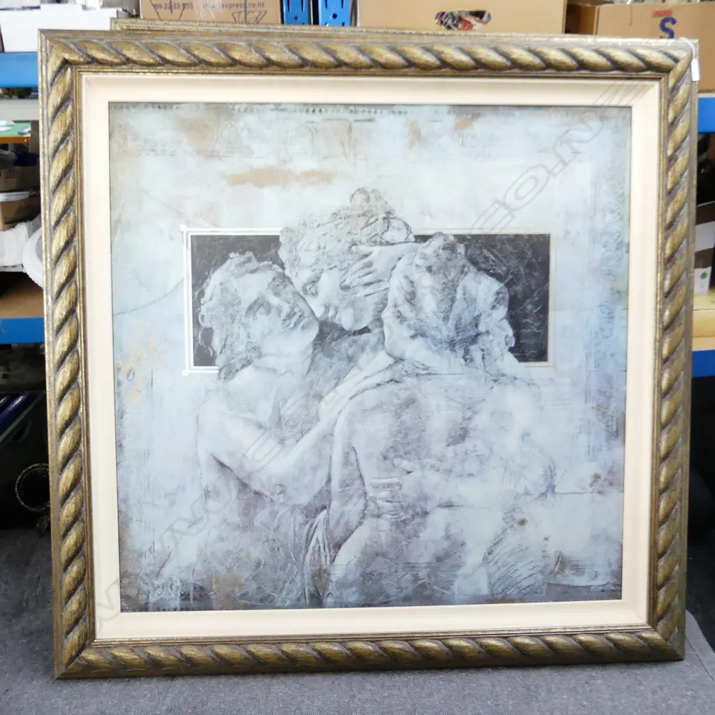 LG CLASSICAL STYLE PRINT ON CANVAS 'ROMANCE III' 900x900mm Image 1++