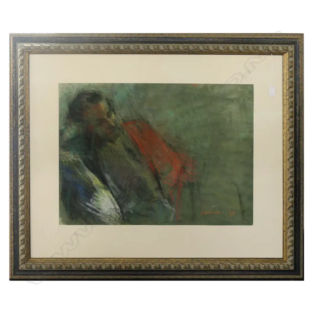 HANNO ROLL, RECLINING FIGURE, PASTEL ON PAPER, 530x725mm Image 1++
