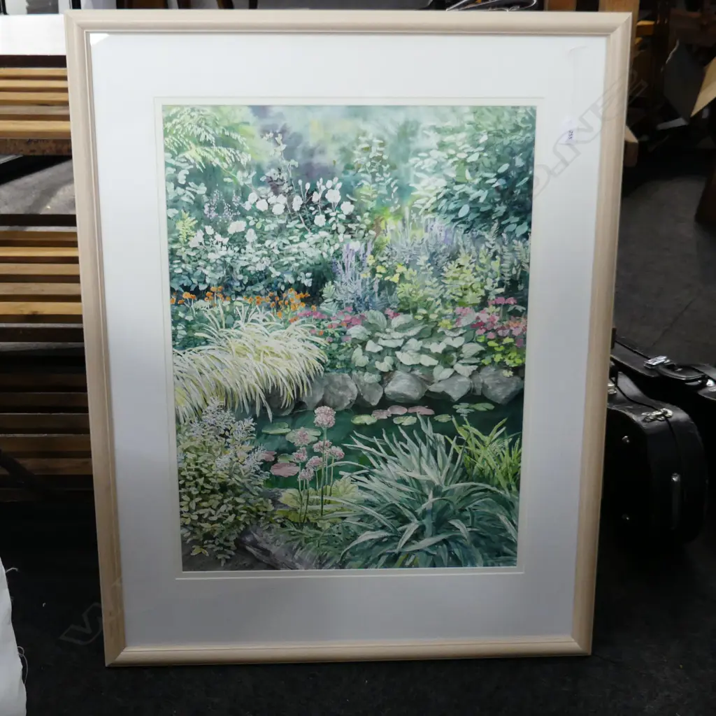 JAN ALLDRITT MILLER, FLORA WATERCOLOUR, SIGNED, 1992, 720 X 520mm Image 1++