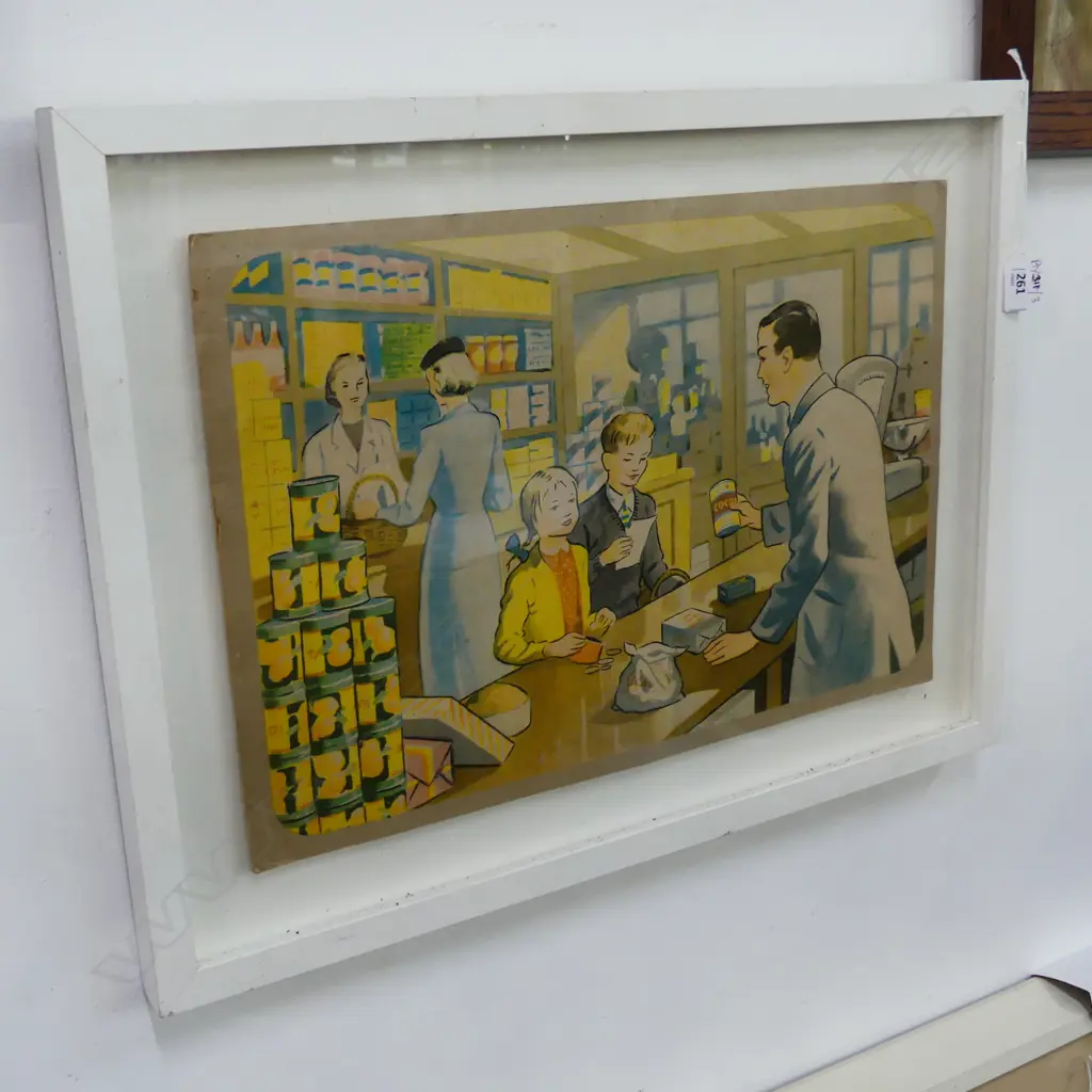 FRAMED VINTAGE GROCERY STORE PRINT 300x440mm Image 1++