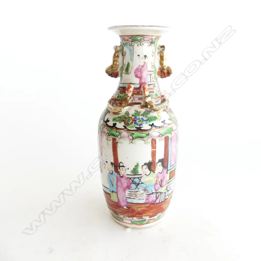 19THC FAMILE ROSE VASE H.200mm Image 1++