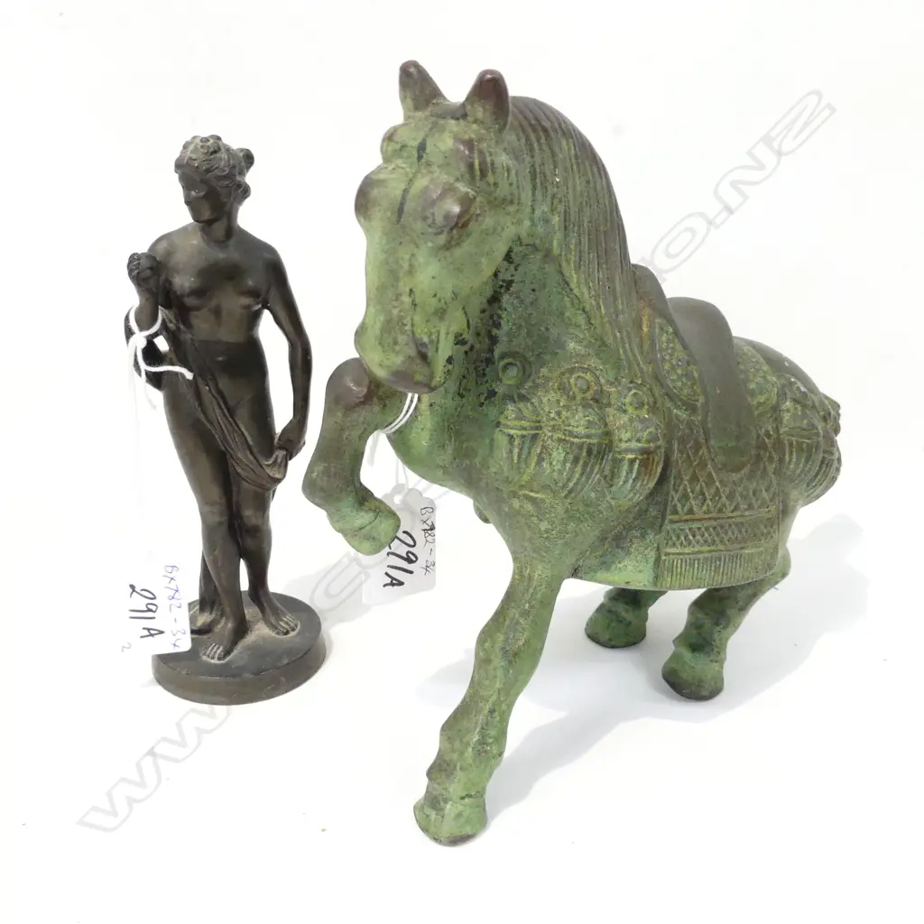 BRONZE TANG HORSE + CLASSIC FEMALE FIGURE H200MM Image 1++