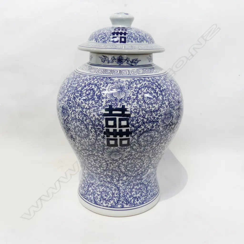 LG B/W LIDDED GINGER JAR H.430mm Image 1++
