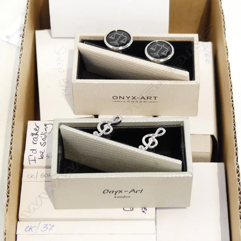 10 PRS ASST. BOXED NOVELTY CUFFLINKS Image 1++