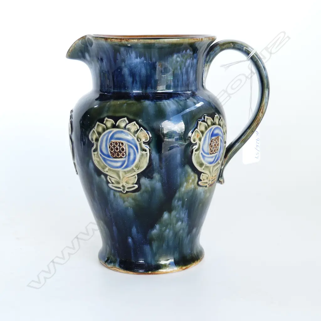 A Royal Doulton Lambeth stoneware Art Nouveau jug inverse baluster shape Image 1++