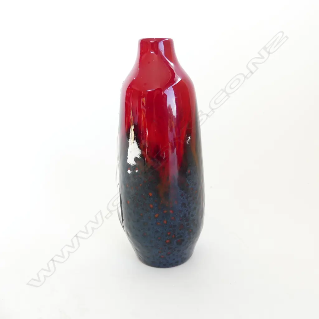 A Royal Doulton  Flambé vase cylindrical shape (Shape 1614) Image 1++