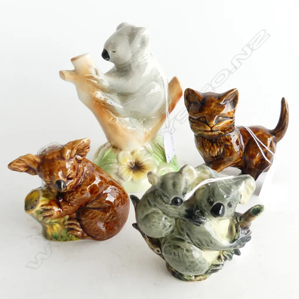 4 PCS AUSTRALIAN POTTERY, 3 KOALAS & 1 BENHAR POTTERY CAT Image 1++