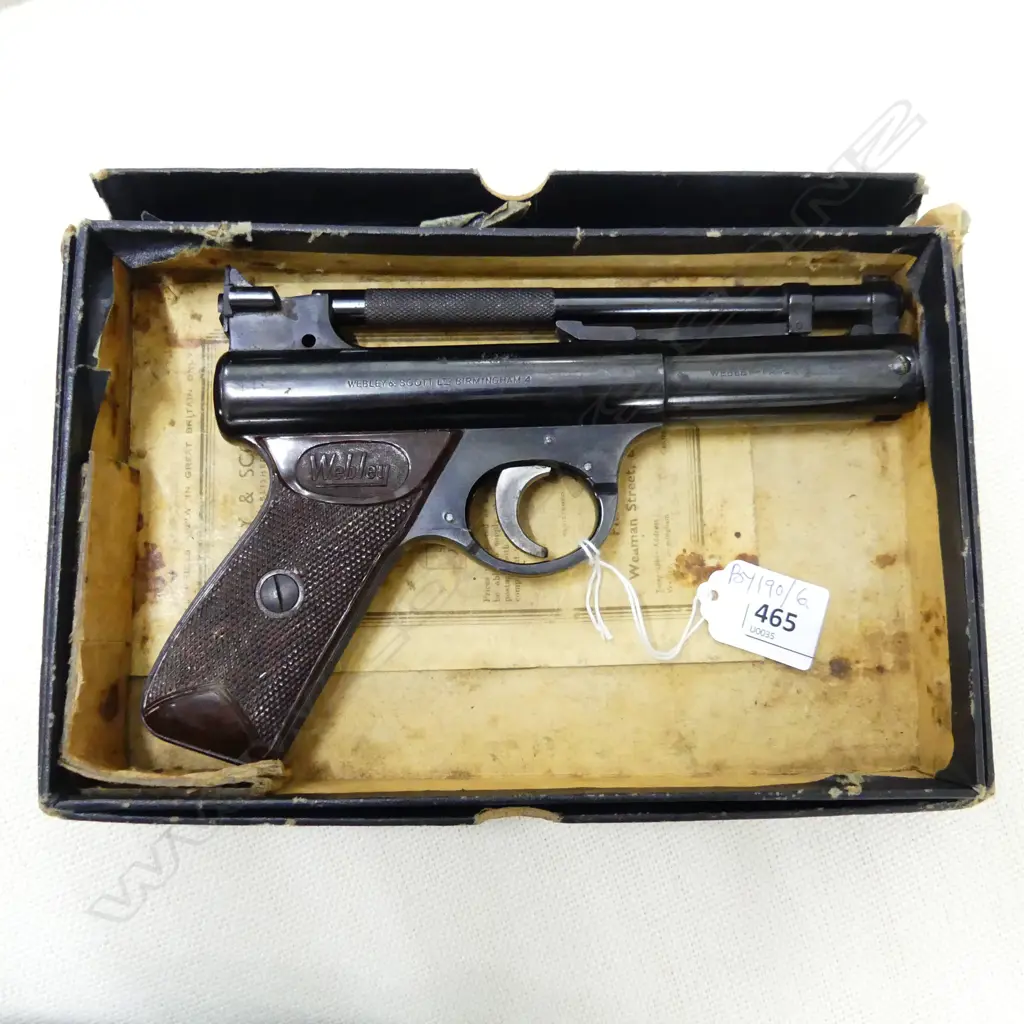 WEBLEY 'SENIOR' AIR PISTOL BOXED. Buyer must be 18 years or older Image 1++