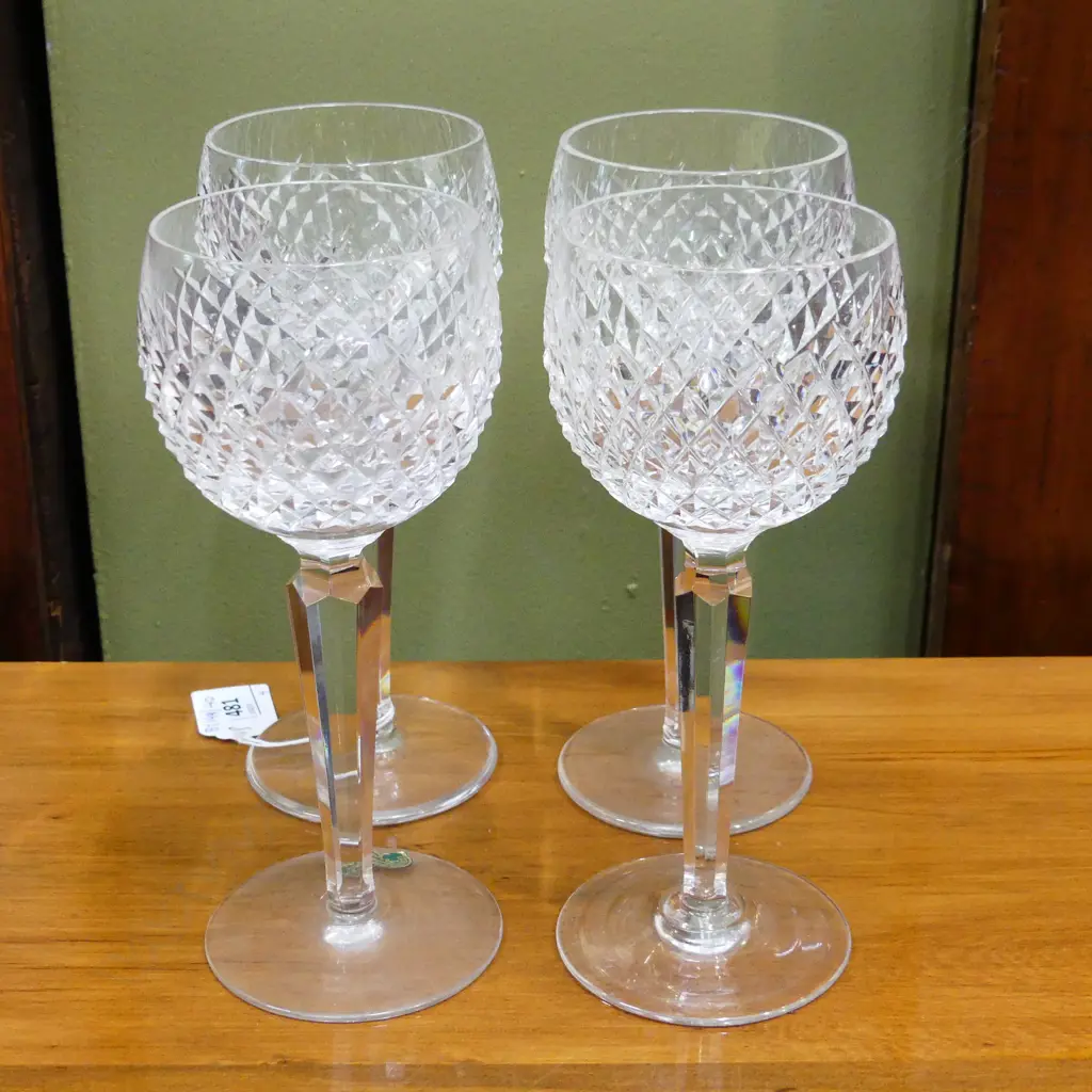 4 WATERFORD WINE GLASSES H.190mm Image 1++