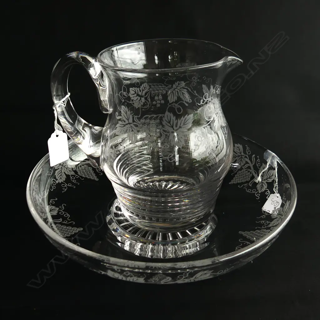 STUART CRYSTAL BOWL DIA 270MM &MATCHING JUG H160MM Image 1++