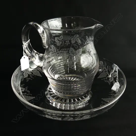 STUART CRYSTAL BOWL DIA 270MM &MATCHING JUG H160MM