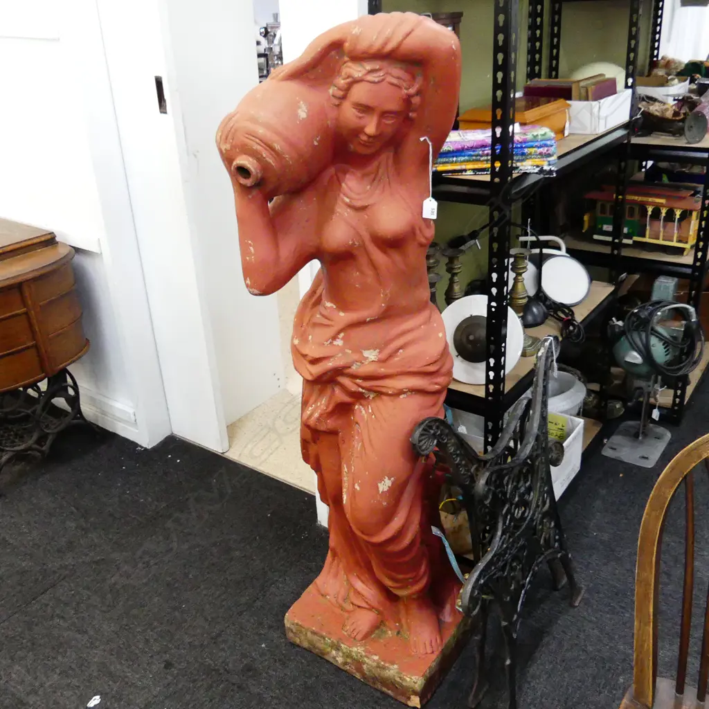 LIFE SIZE FEMALE GARDEN STATUE ‘THE WATER POURER’ H1400MM Image 1++