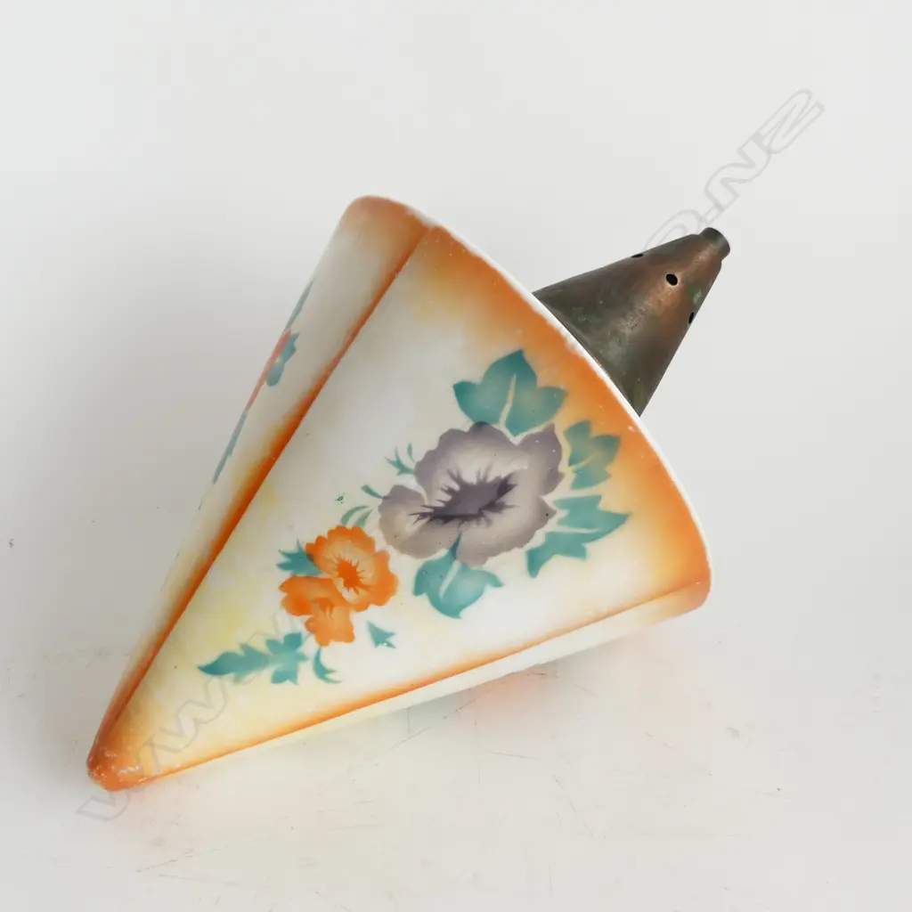 CONICAL ART DECO LIGHT SHADE WITH COPPER GALLERY TOTAL LENGTH L. 350mm Image 1++