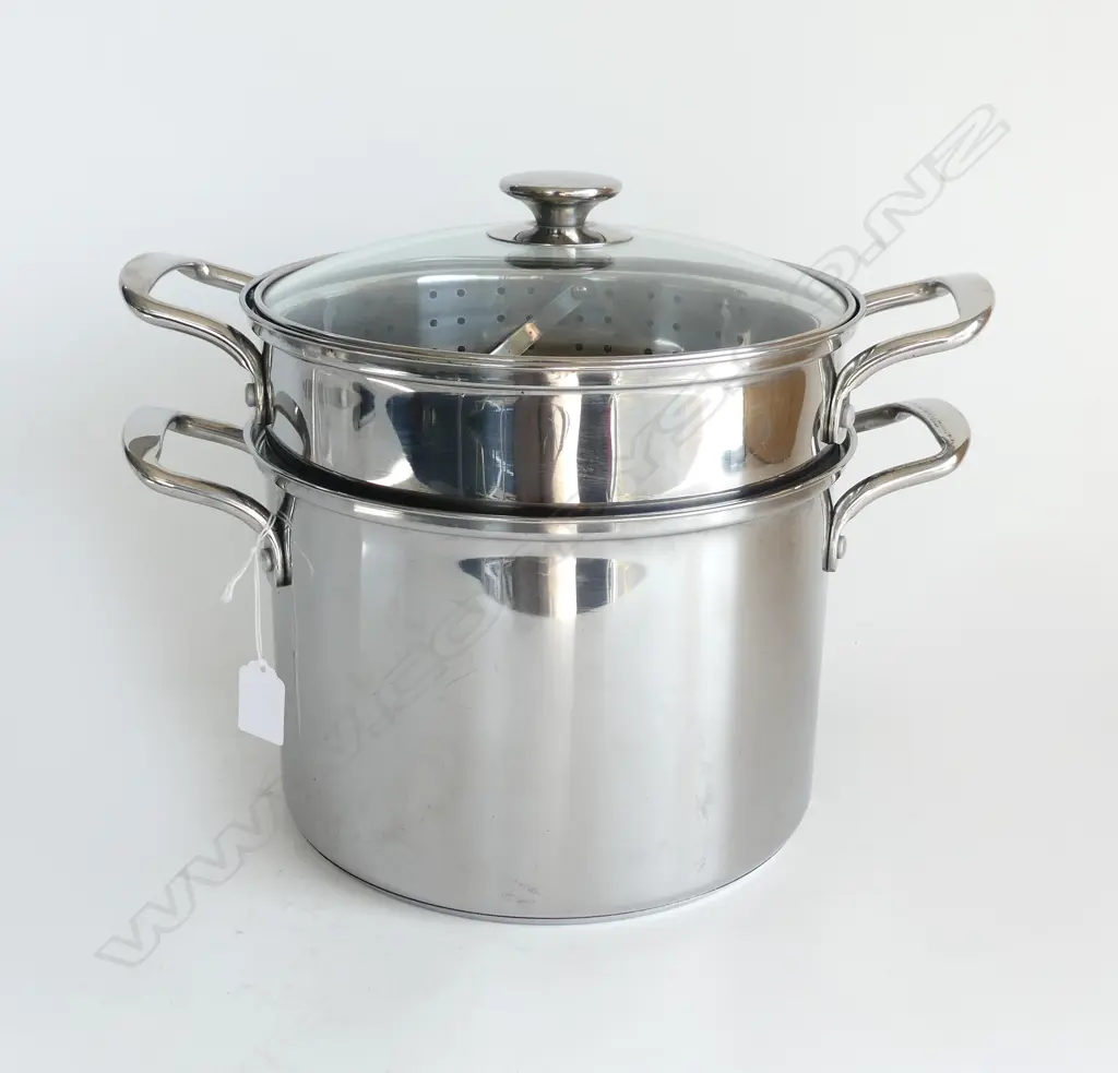 LG QUALITY STAINLESS STEEL FOOD WARMER + LG DANISH STEAMER POT (H.360mm) .  Image 1++