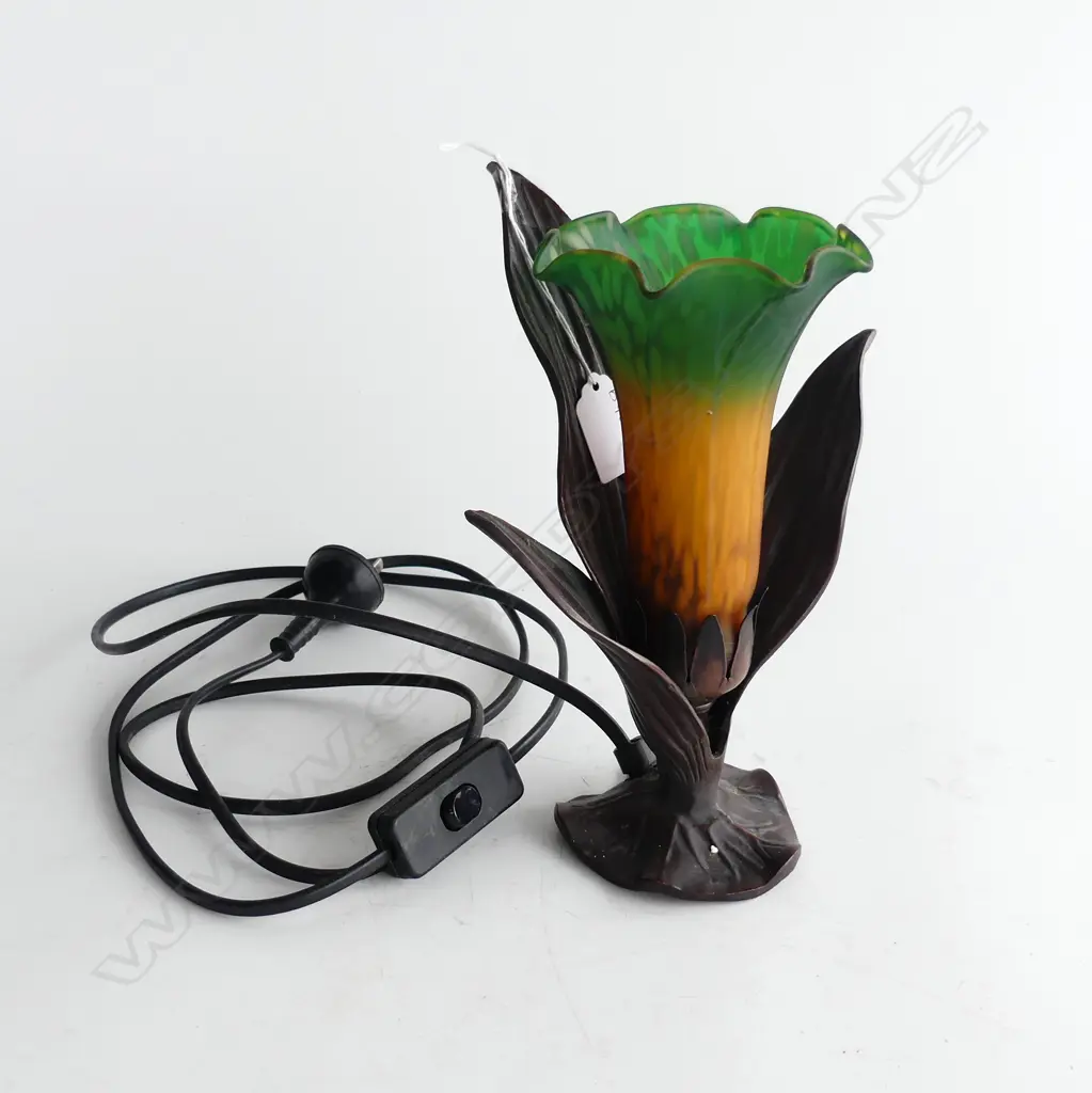 ART NOUVEAU STYLE FLORAL LAMP H.225mm Image 1++