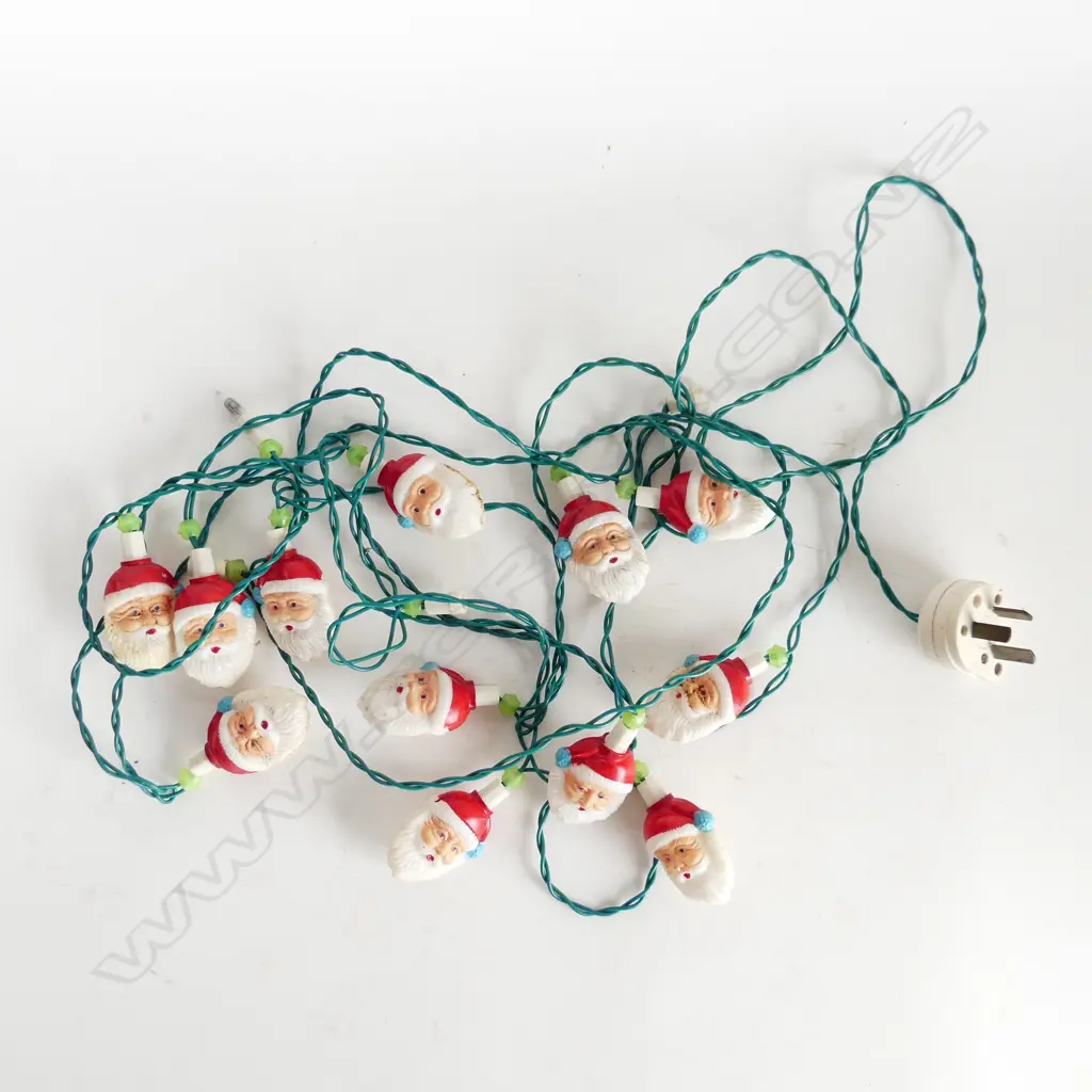 VINTAGE SANTA CLAUS CELLULOID CHRISTMAS TREE LIGHTS Image 1++