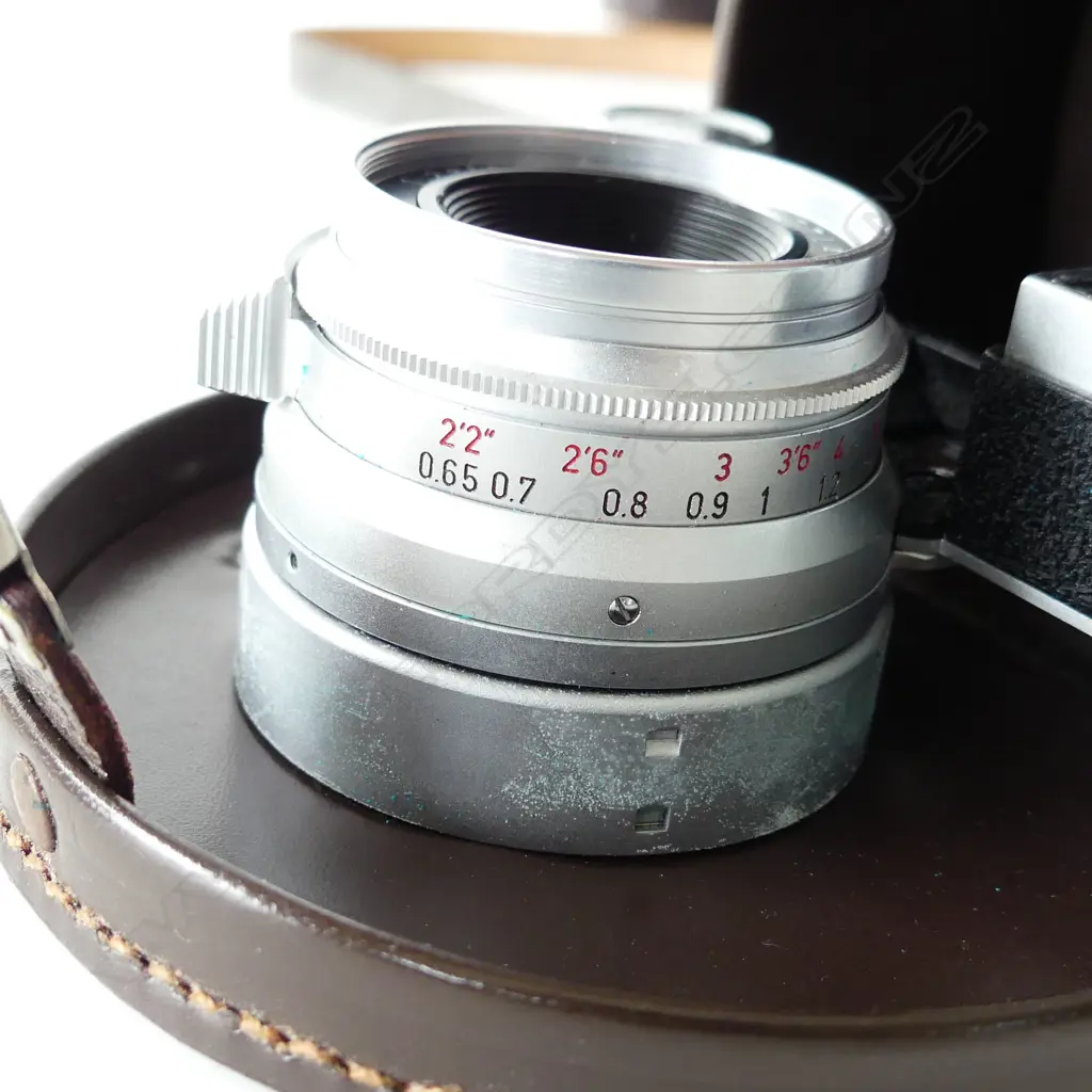 LEICA SUMMICRON F=5 1:2 CAMERA + 35mm LENS, ASST. ACCESSORIES & CASES Image 1++