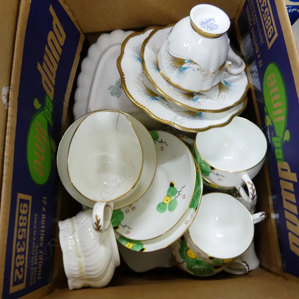 BOX LOT OF CHINA INCLUDES PARAGON & PIECES BELLEEK  Image 1++