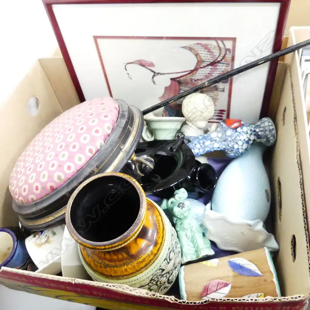 BOX LOT ASST. CHINA; AMPHORA, KELSTON NURSERY RHYMES, SYLVAC ETC Image 1++