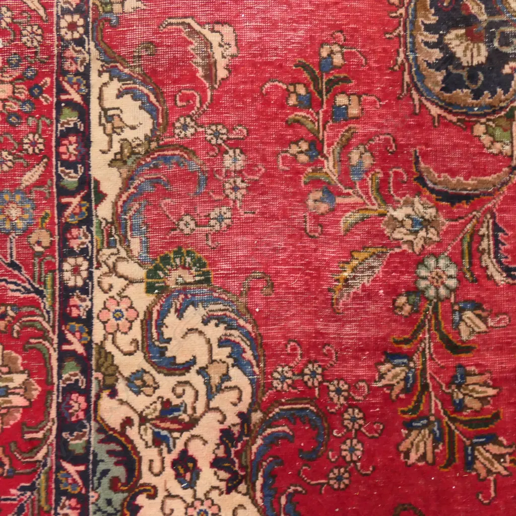 LG HANDKNOTTED WOOL PILE RUG 3400x2420mm repairs Image 1++