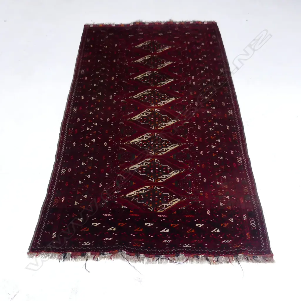 AFGHAN KUNDOZ RUG H/KNOTTED ALL WOOL 1880 X 1060mm Image 1++