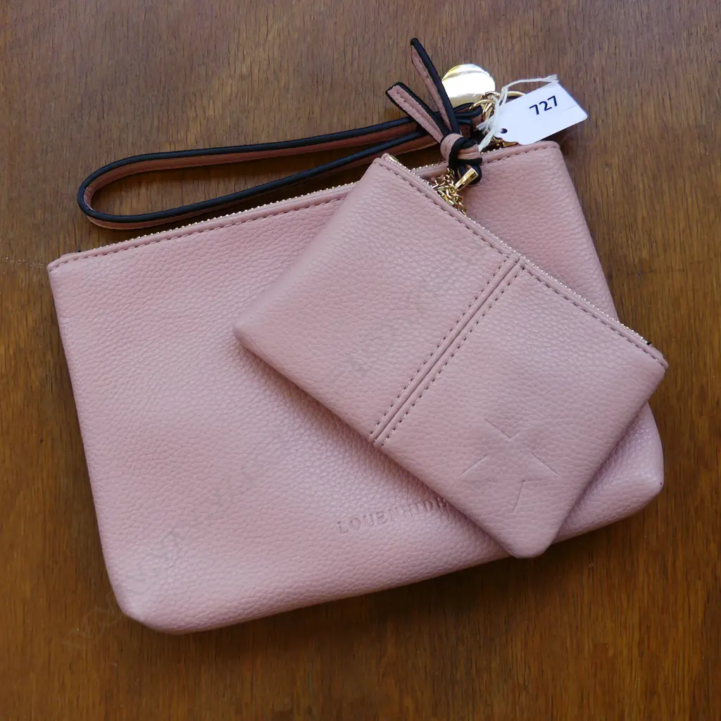 TWO LOUENHIDE PURSES -  PRESUMED A COPY 210 x 150mm & 135 x 90mm Image 1++