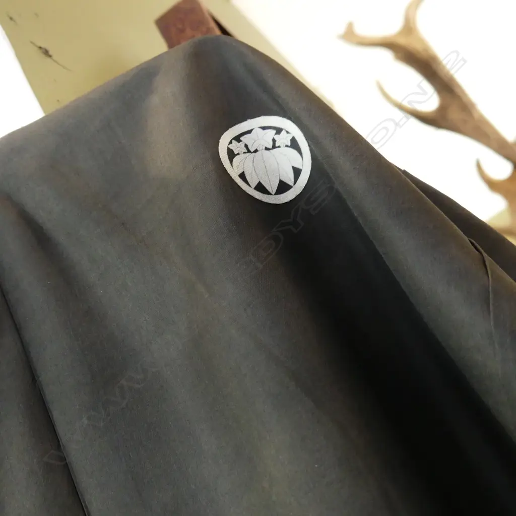 2 JAPANESE JACKETS. MENS HAORI & WOMENS SILK MICHIYUKI  (SQUARE NECK) WITH SILK LINING.  Image 1++