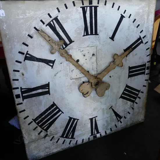 LG FRENCH PAINTED METAL RAILWAY CLOCK 1200x1200mm