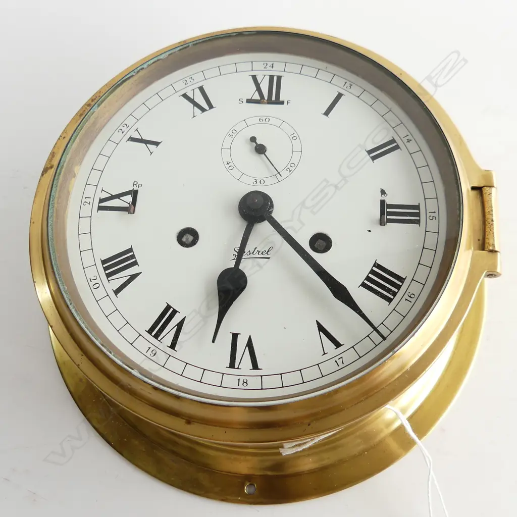 BRASS CASED SHIPS CLOCK DIA200MM Image 1++