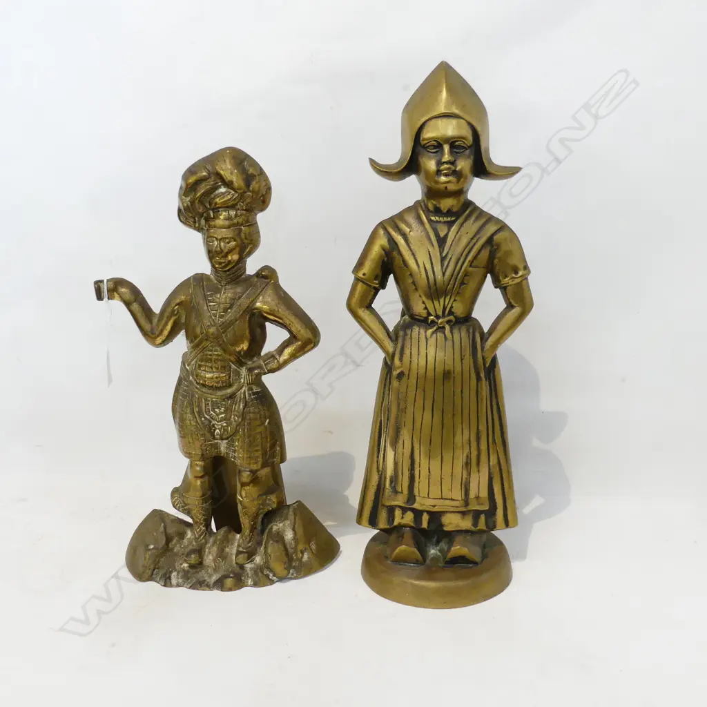 TWO VINTAGE BRASS FIRE SIDE SETS [MISSING SOME COMPONENTS] H470MM +/- Image 1++