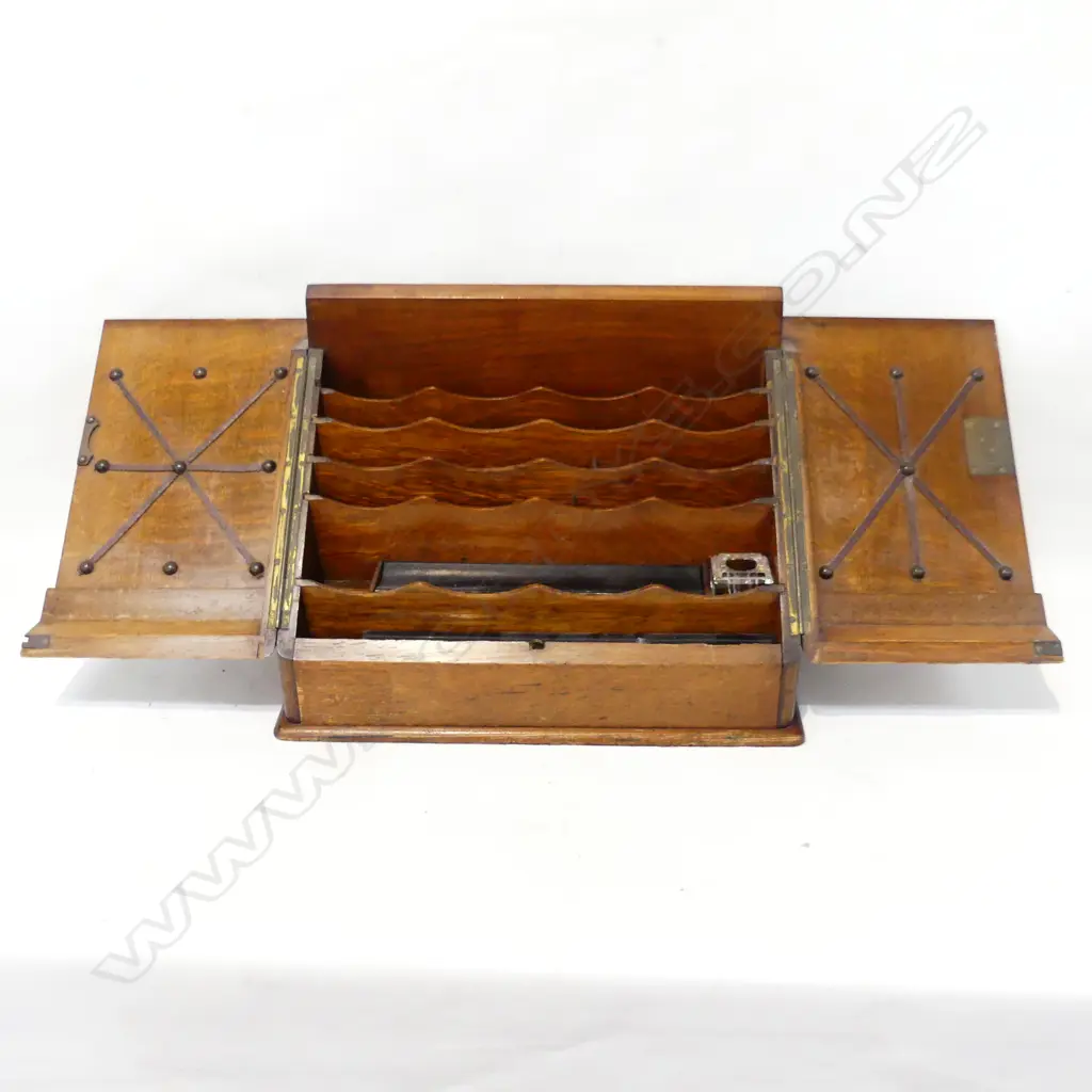 ANTIQUE OAK DESK COMPENDIUM W.400mm Image 1++