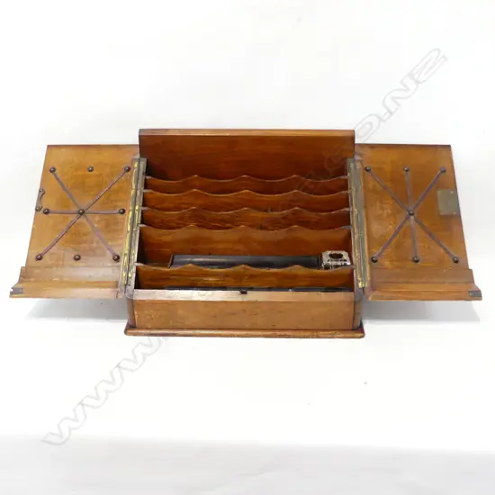 ANTIQUE OAK DESK COMPENDIUM W.400mm